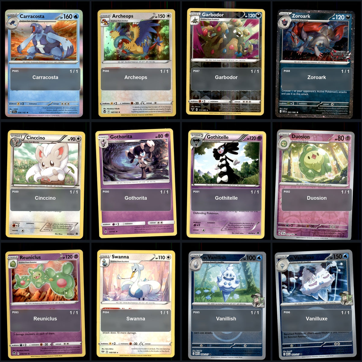 Pokemon TCG Generation 5 Unova Pokemon Pokedex Set 153 Cards Collection