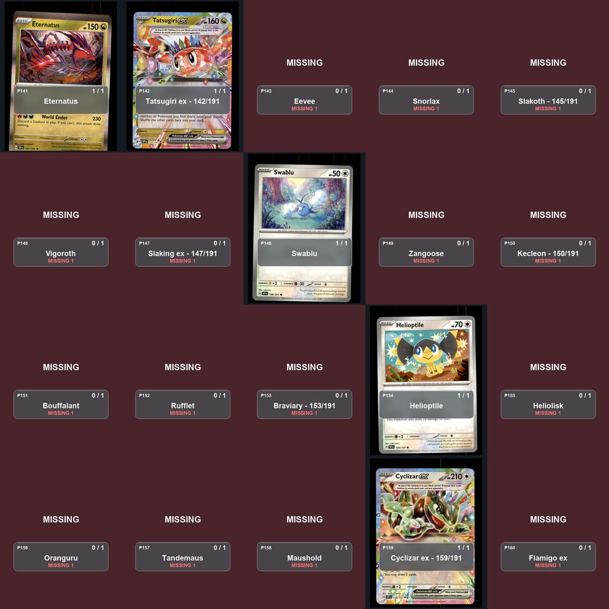 Pokemon TCG SV08: Surging Sparks Partial Master Set Lot 216 Cards Master Set