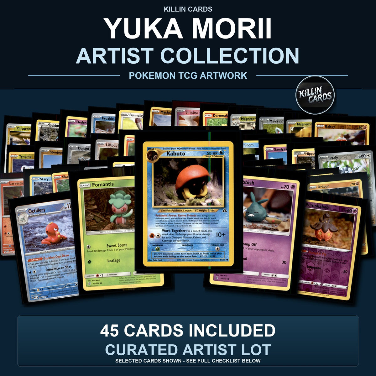 Pokemon TCG Yuka Morii Artist Collection 45 Cards Lot