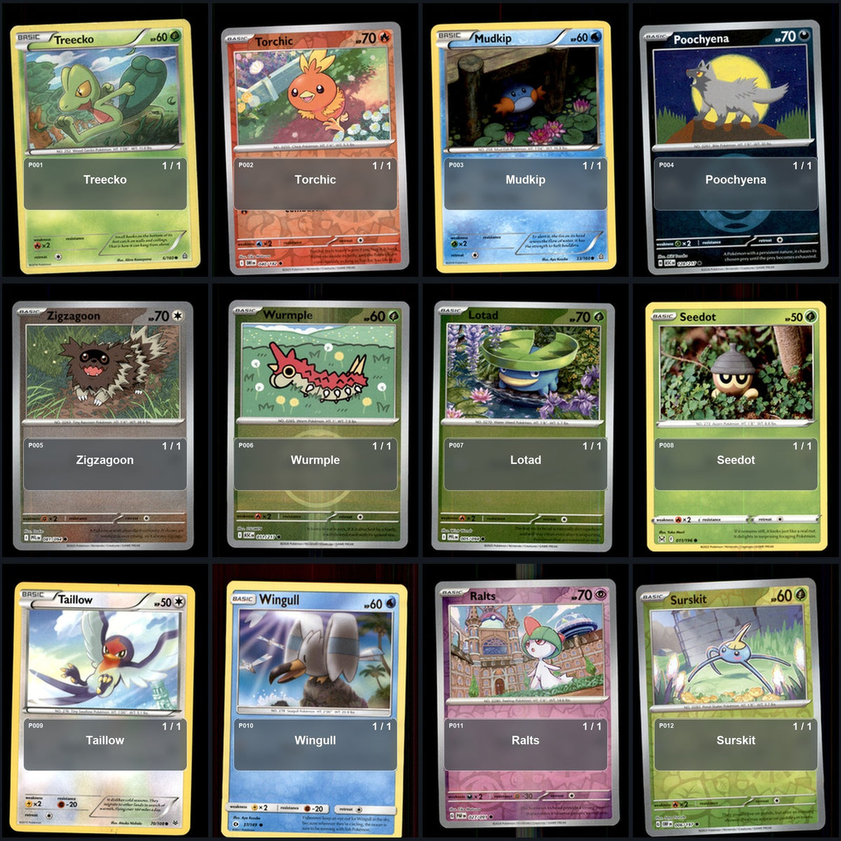 Pokemon TCG Generation 3 Hoenn Pokemon Pokedex Set 131 Cards Collection