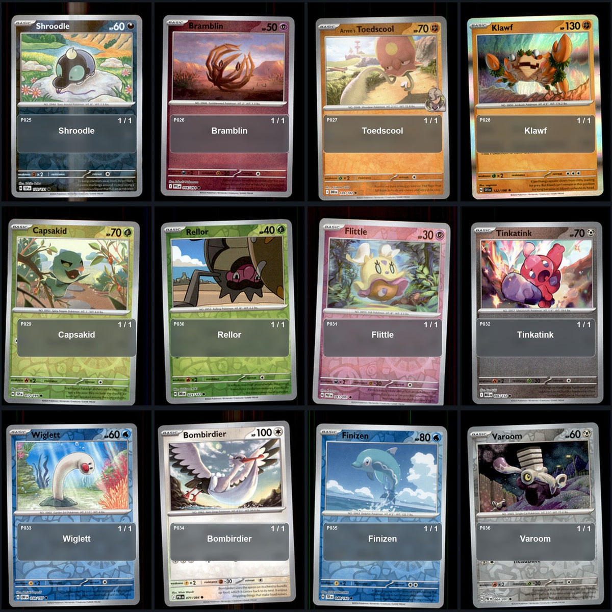 Pokemon TCG Generation 9 Paldea Pokemon Pokedex Set 118 Cards Collection