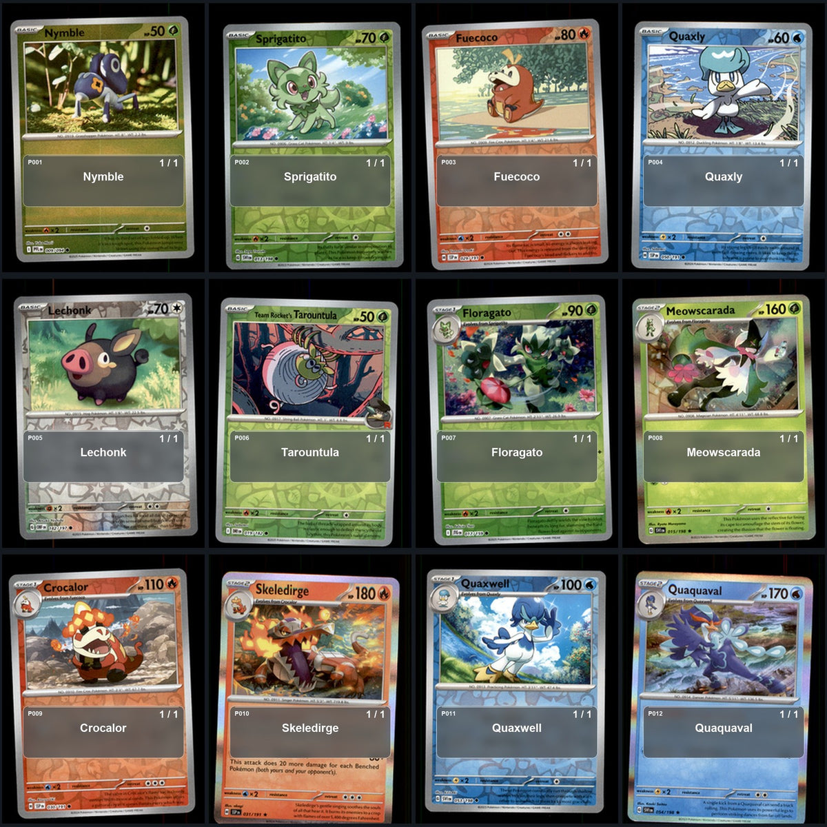 Pokemon TCG Generation 9 Paldea Pokemon Pokedex Set 116 Cards Collection