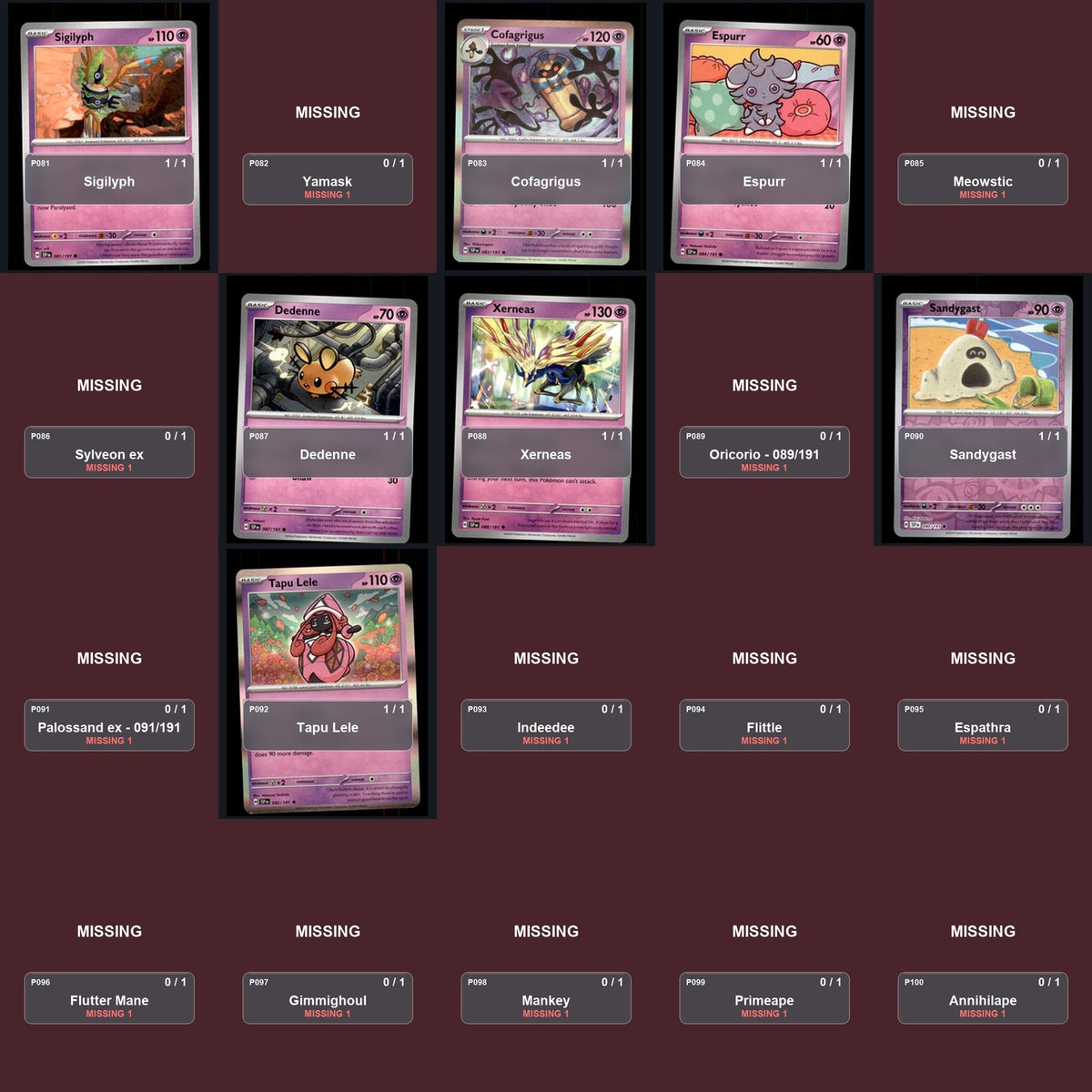 Pokemon TCG SV08: Surging Sparks Partial Master Set Lot 216 Cards Master Set