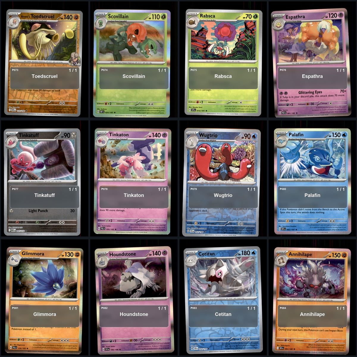 Pokemon TCG Generation 9 Paldea Pokemon Pokedex Set 118 Cards Collection