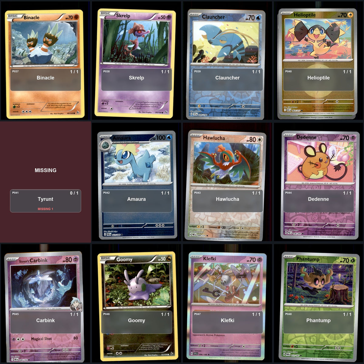 Pokemon TCG Generation 6 Kalos Pokemon Pokedex Set 67 Cards Collection