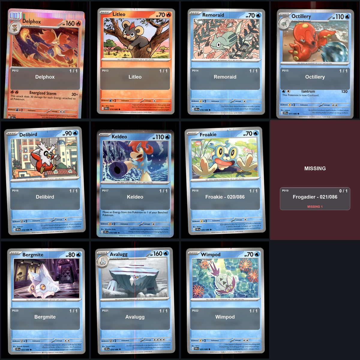 Pokemon TCG ME04: Chaos Rising C/UC/R Standard Set 68 Cards
