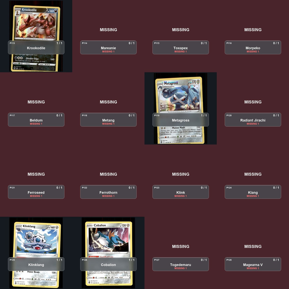 Pokemon TCG SWSH12: Silver Tempest Partial Master Set Lot 187 Cards Master Set