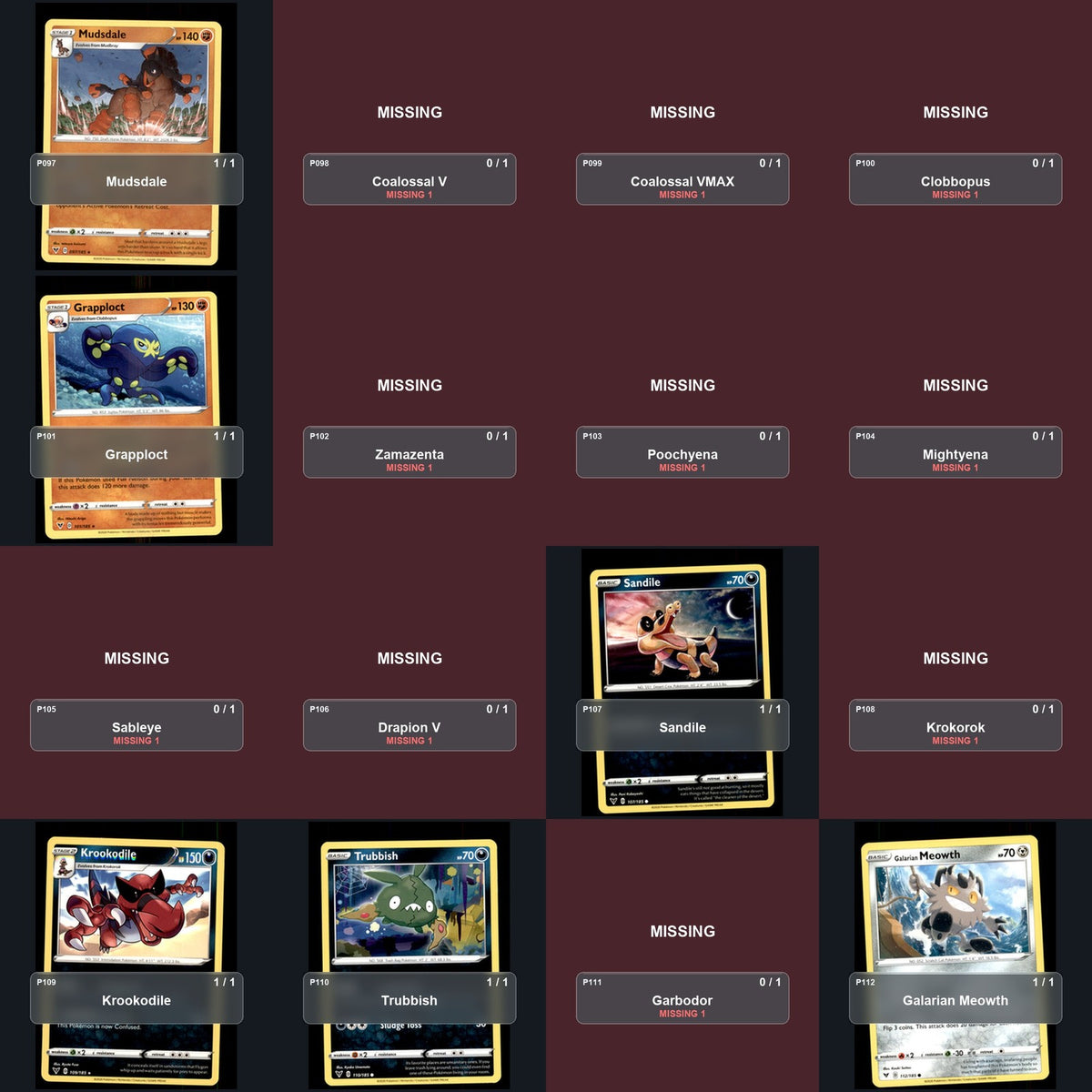Pokemon TCG SWSH04: Vivid Voltage Partial Master Set Lot 175 Cards Master Set
