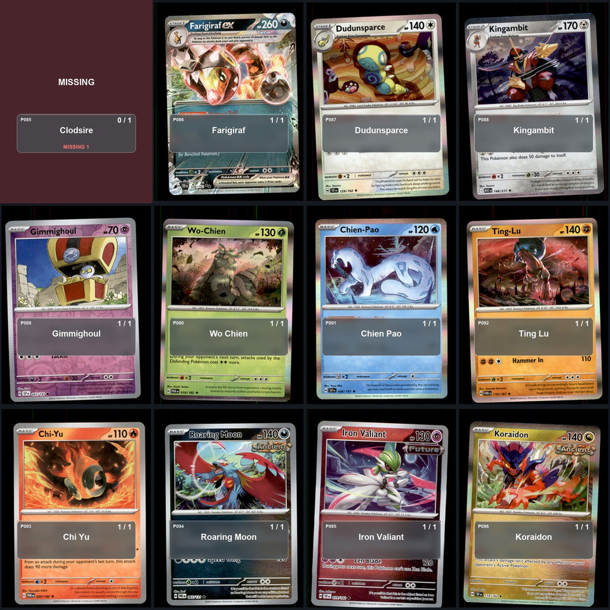 Pokemon TCG Generation 9 Paldea Pokemon Pokedex Set 116 Cards Collection