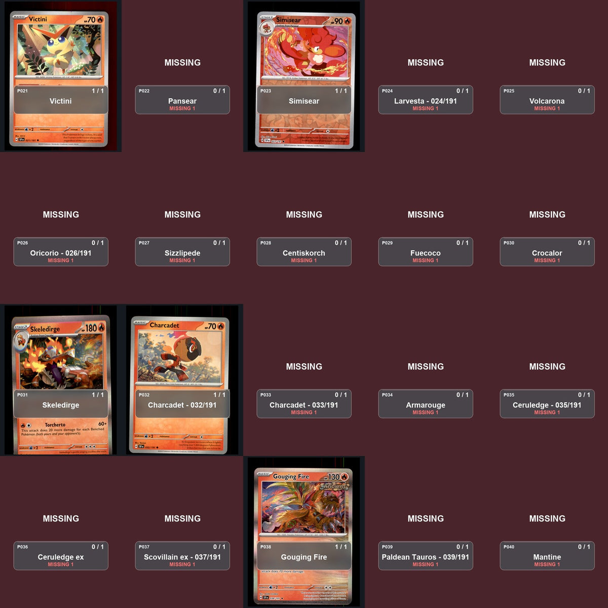 Pokemon TCG SV08: Surging Sparks Partial Master Set Lot 216 Cards Master Set