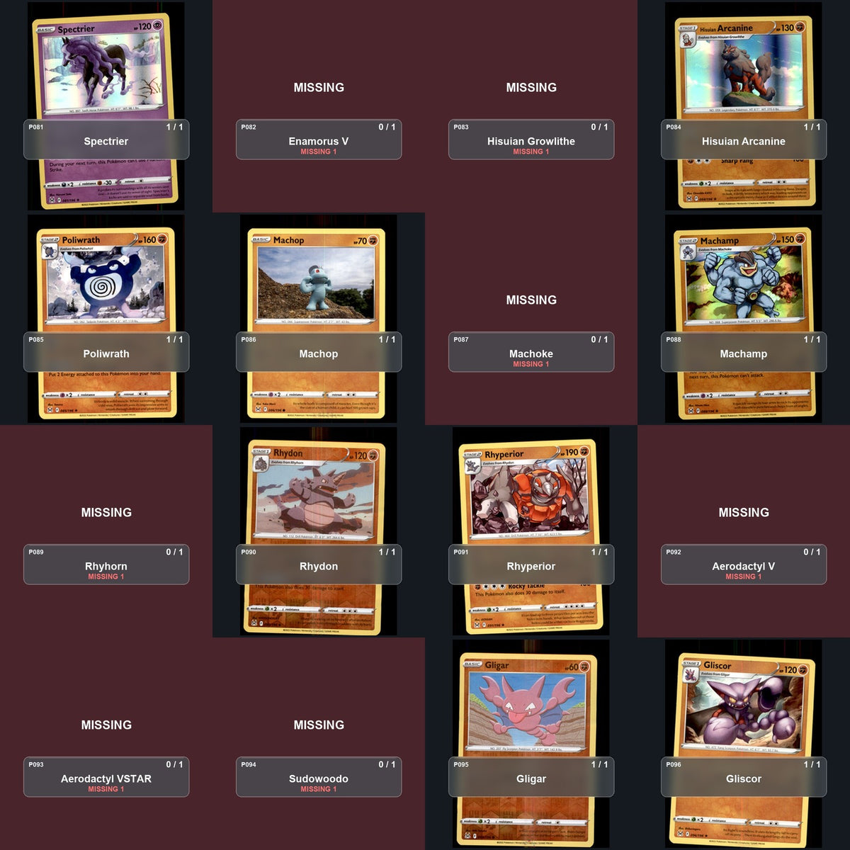Pokemon TCG SWSH11: Lost Origin Partial Master Set Lot 189 Cards Master Set