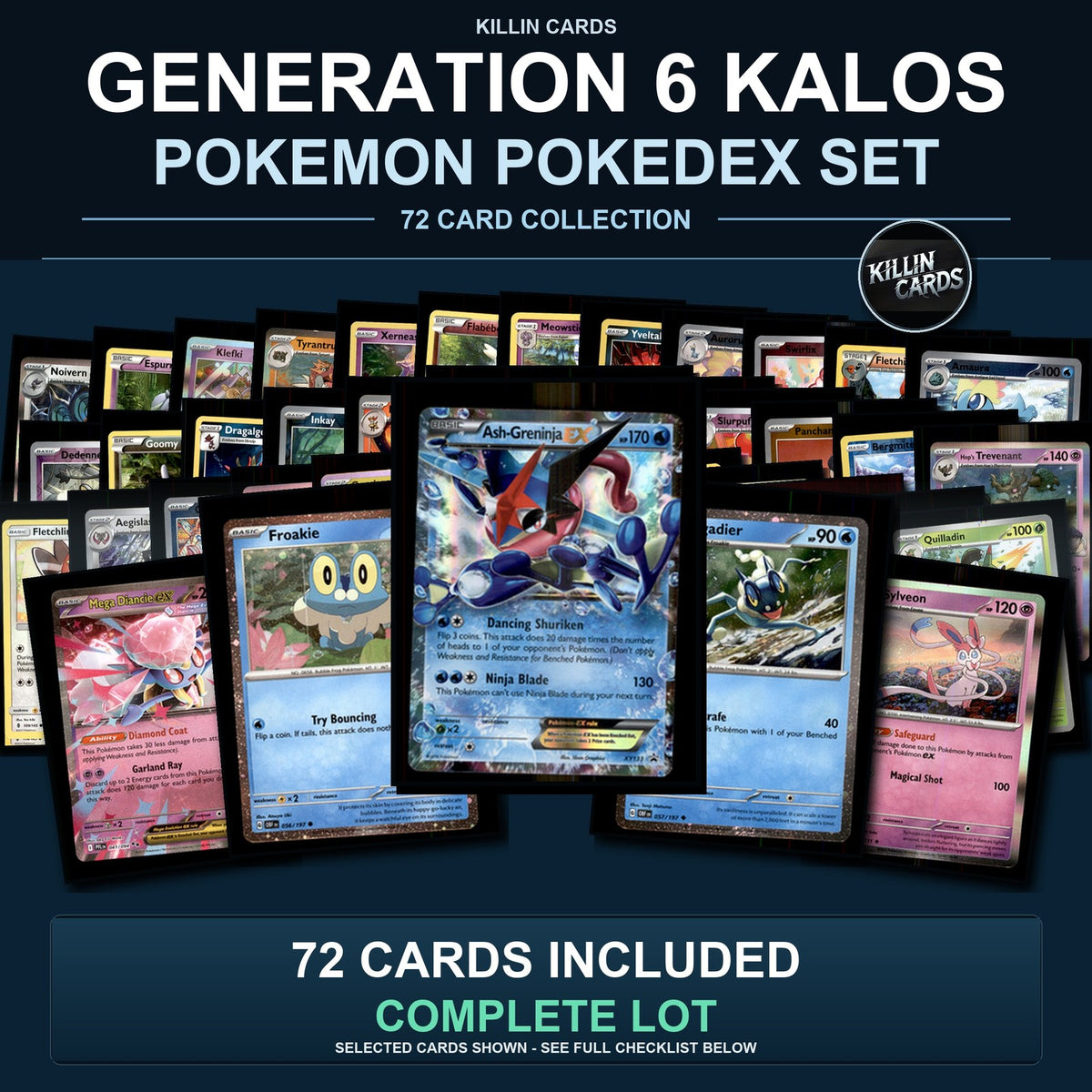 Pokemon TCG Generation 6 Kalos Pokemon Pokedex Set 72 Cards Collection