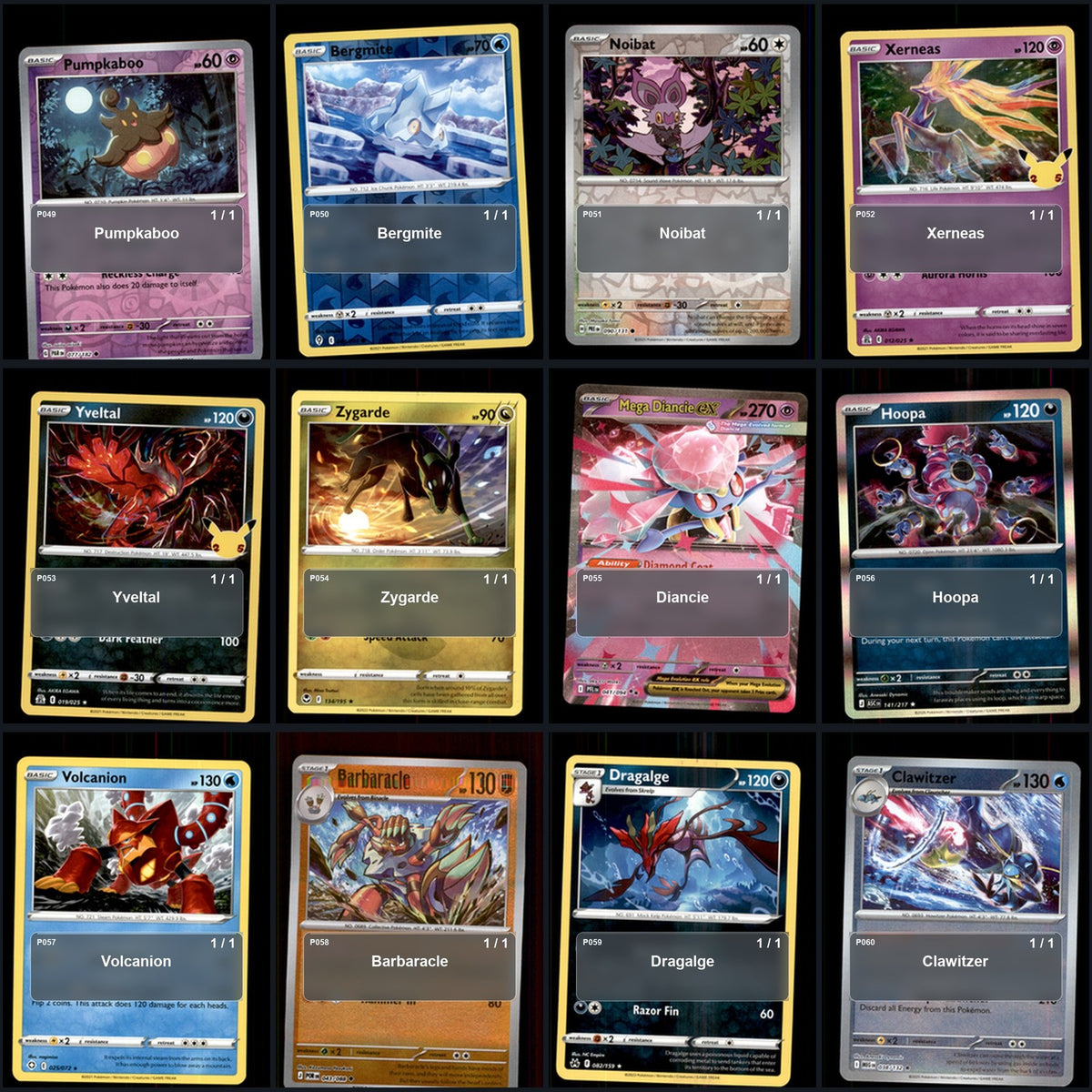 Pokemon TCG Generation 6 Kalos Pokemon Pokedex Set 72 Cards Collection