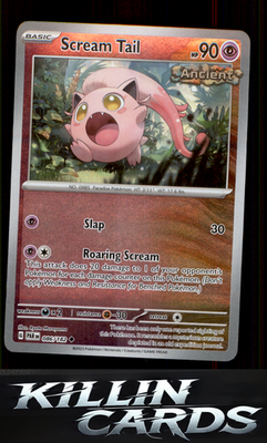 Reverse Holofoil Scream Tail 086/182 Pokemon Uncommon SV04: Paradox Rift Card NM