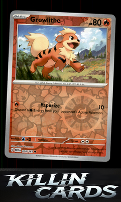 Reverse Holofoil Growlithe 058/165 Pokemon Common SV: Scarlet & Violet 151 Card