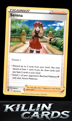 Serena 164/195 Pokemon Uncommon SWSH12: Silver Tempest Card NM