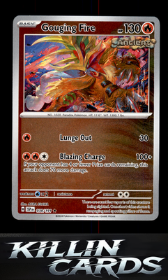 Reverse Holofoil Gouging Fire 038/191 Pokemon Rare SV08: Surging Sparks Card NM