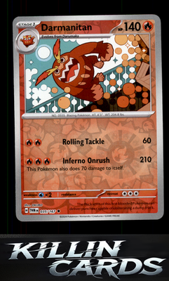 Reverse Holofoil Darmanitan 035/167 Pokemon Uncommon SV06: Twilight Masquerade C