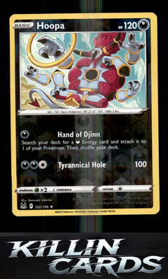 Reverse Holofoil Hoopa 122/196 Pokemon Rare SWSH11: Lost Origin Card NM