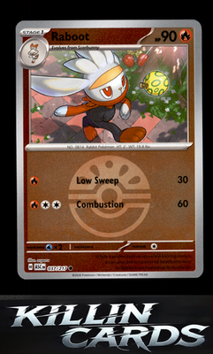 Reverse Holofoil Raboot (Friend Ball) 037/217 Pokemon Common ME: Ascended Heroes