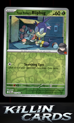 Reverse Holofoil Team Rocket's Blipbug 015/182 Pokemon Common SV10: Destined Riv