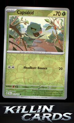 Reverse Holofoil Capsakid 012/191 Pokemon Common SV08: Surging Sparks Card NM