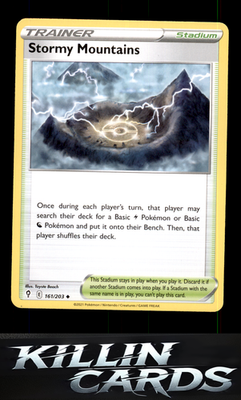 Stormy Mountains 161/203 Pokemon Uncommon SWSH07: Evolving Skies Card NM