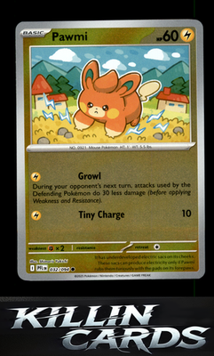 Reverse Holofoil Pawmi 032/094 Pokemon Common ME02: Phantasmal Flames Card NM