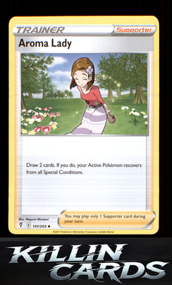 Aroma Lady 141/203 Pokemon Uncommon SWSH07: Evolving Skies Card NM