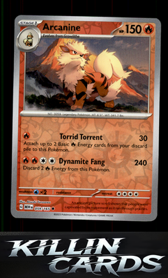 Reverse Holofoil Arcanine 059/165 Pokemon Uncommon SV: Scarlet & Violet 151 Card