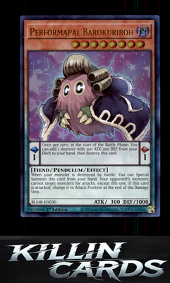 1st Edition Performapal Barokuriboh BLMR-EN030 YuGiOh Ultra Rare Battles of Lege