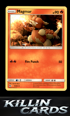 Magmar 10/68 Pokemon Uncommon Hidden Fates Card LP