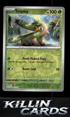 Reverse Holofoil Tropius 007/198 Pokemon Common SV01: Scarlet & Violet Base Set