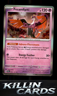 Fezandipiti 045/131 Pokemon Rare SV: Prismatic Evolutions Card NM
