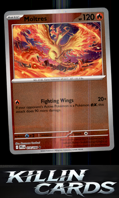 Reverse Holofoil Moltres 014/094 Pokemon Rare ME02: Phantasmal Flames Card NM