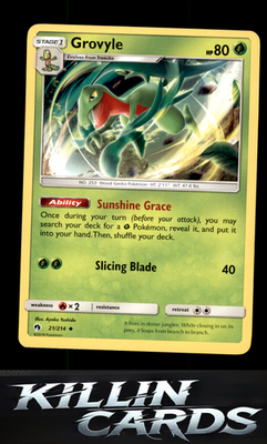 Grovyle 21/214 Pokemon Uncommon SM - Lost Thunder Card LP