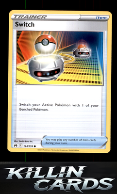 Switch 144/159 Pokemon Common SWSH: Crown Zenith Card NM