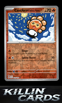 Reverse Holofoil Castform Sunny Form - 020/191 020/191 Pokemon Common SV08: Surg