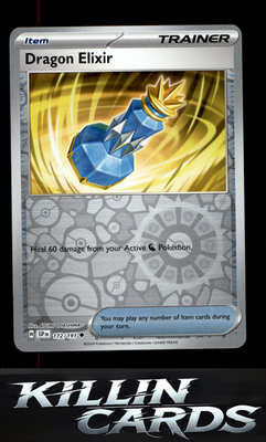 Reverse Holofoil Dragon Elixir 172/191 Pokemon Uncommon SV08: Surging Sparks Car