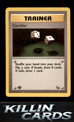 Gambler 60/62 Pokemon Common Fossil Card NM