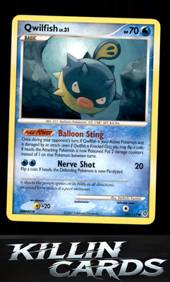 Qwilfish 101/132 Pokemon Common Secret Wonders Card LP