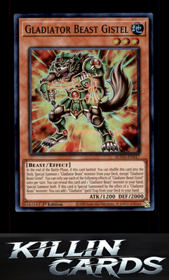 1st Edition Gladiator Beast Gistel SUDA-EN017 YuGiOh Super Rare Supreme Darkness