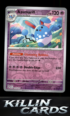Reverse Holofoil Azumarill 074/191 Pokemon Uncommon SV08: Surging Sparks Card NM