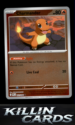 Reverse Holofoil Charmander 011/094 Pokemon Common ME02: Phantasmal Flames Card