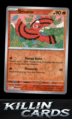 Reverse Holofoil Oricorio - 026/191 026/191 Pokemon Common SV08: Surging Sparks