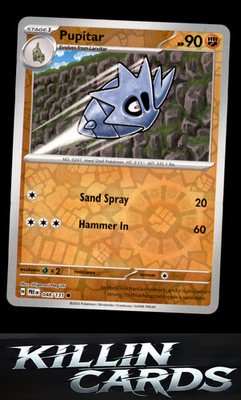 Reverse Holofoil Pupitar 048/131 Pokemon Common SV: Prismatic Evolutions Card NM