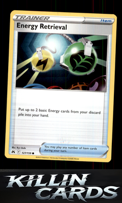 Energy Retrieval 127/159 Pokemon Common SWSH: Crown Zenith Card NM