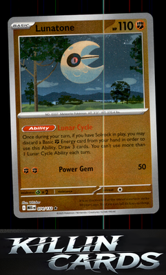 Reverse Holofoil Lunatone 074/132 Pokemon Rare ME01: Mega Evolution Card NM