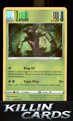 Zarude 016/159 Pokemon Holo Rare SWSH: Crown Zenith Card NM