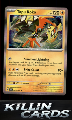 Tapu Koko 065/191 Pokemon Rare SV08: Surging Sparks Card NM